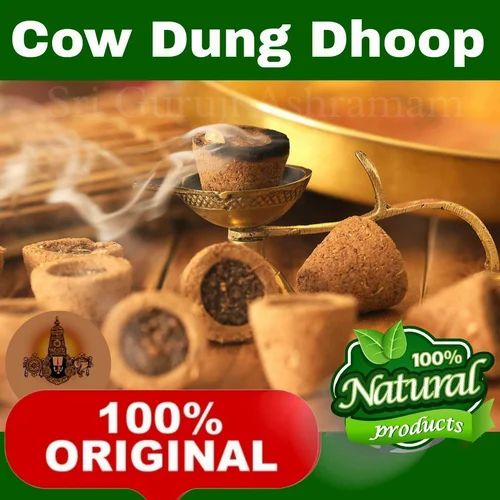Pack of 12 herbal cow dung sambrani cups