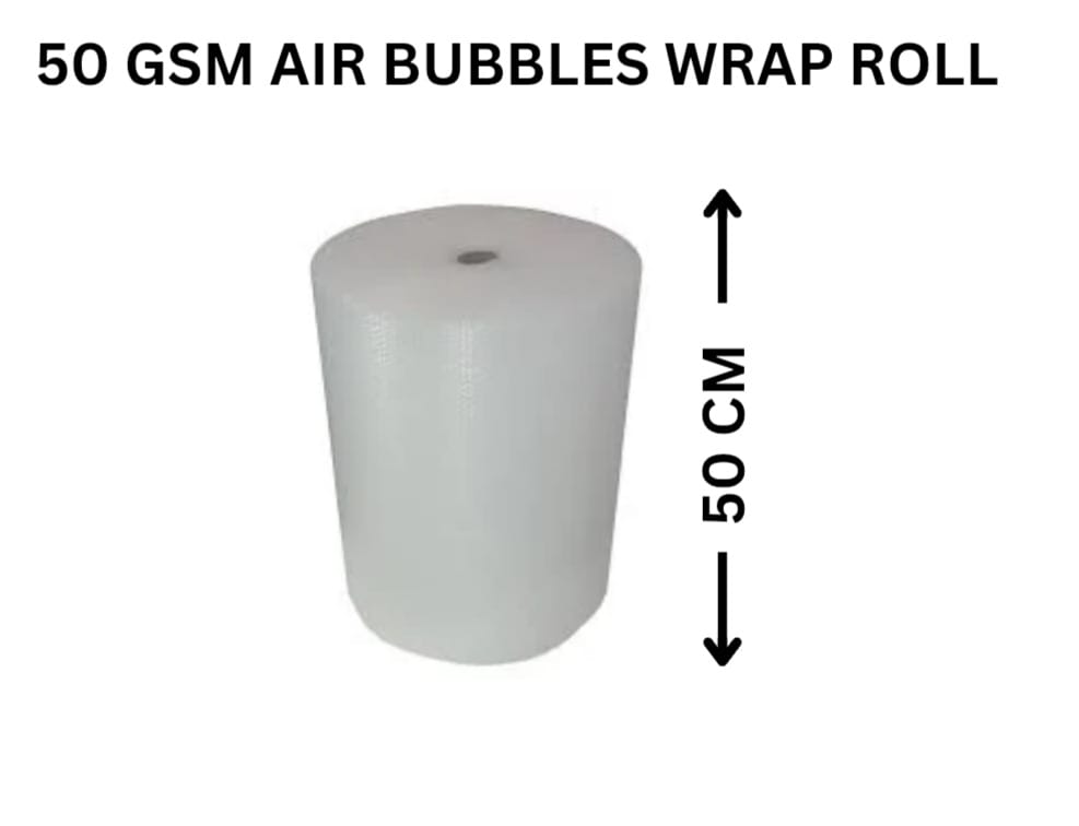 50 GSM 50 CM Width Air Bubble Wrap Roll 25 Meter Long